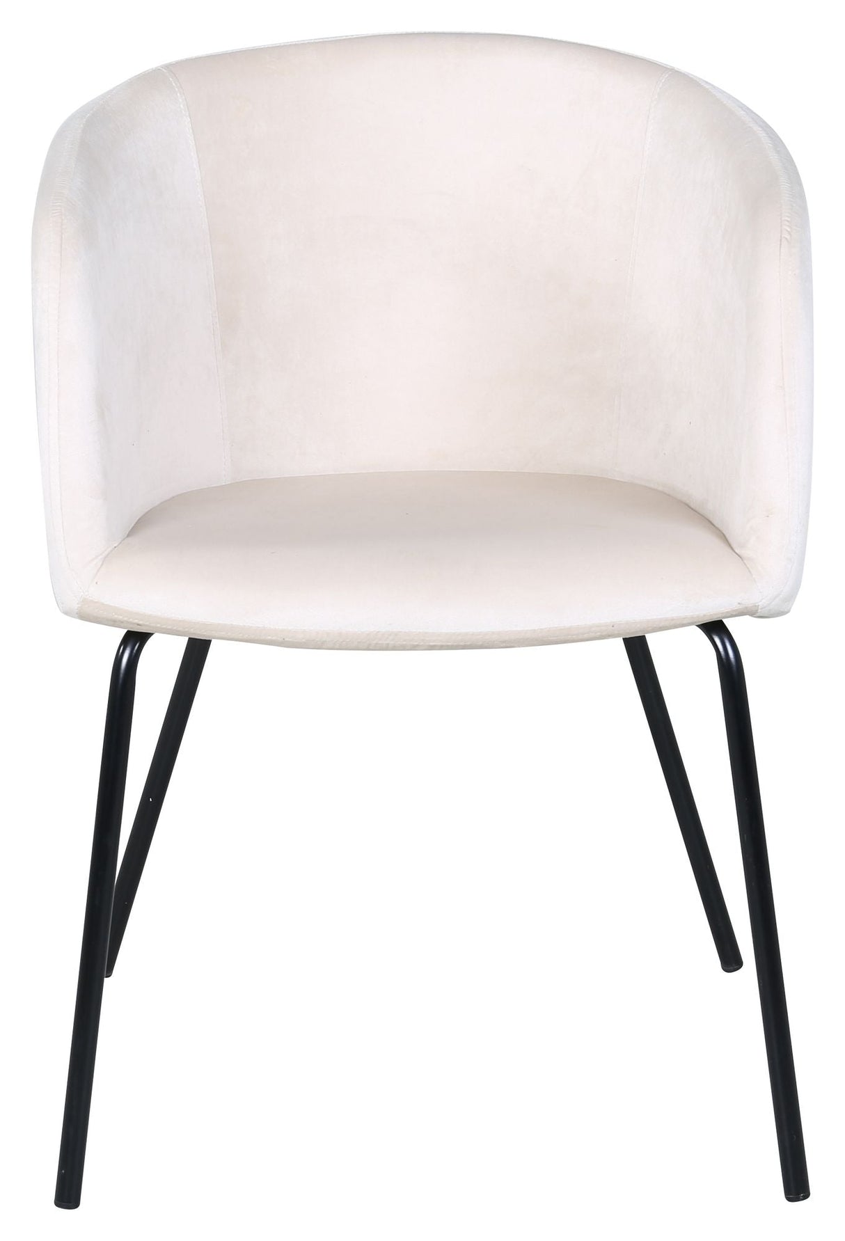 Berit Dining Chair, Beige Velour/Black