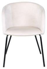 Berit Dining Chair, Beige Velour/Black