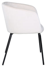 Berit Dining Chair, Beige Velour/Black