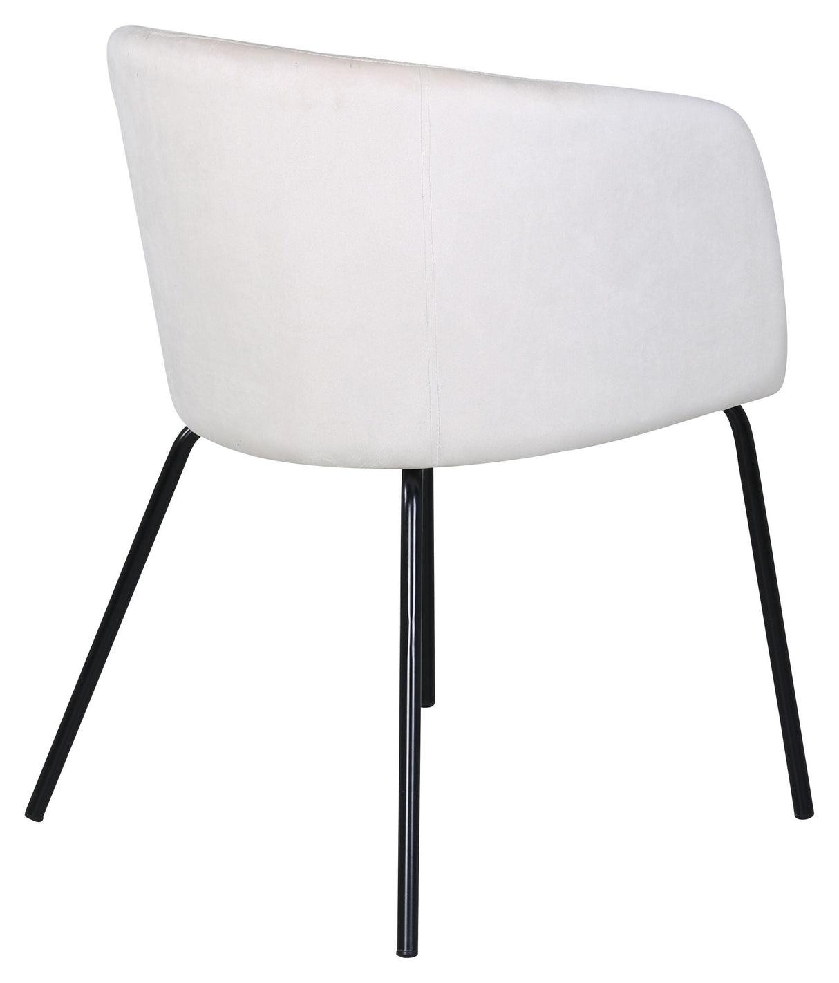 Berit Dining Chair, Beige Velour/Black