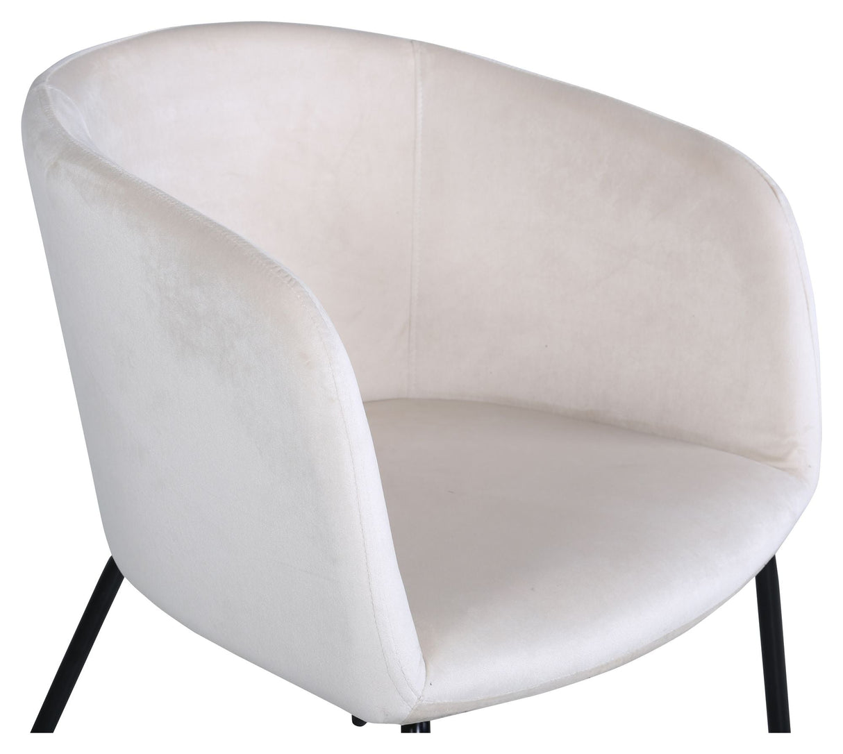 Berit Dining Chair, Beige Velour/Black