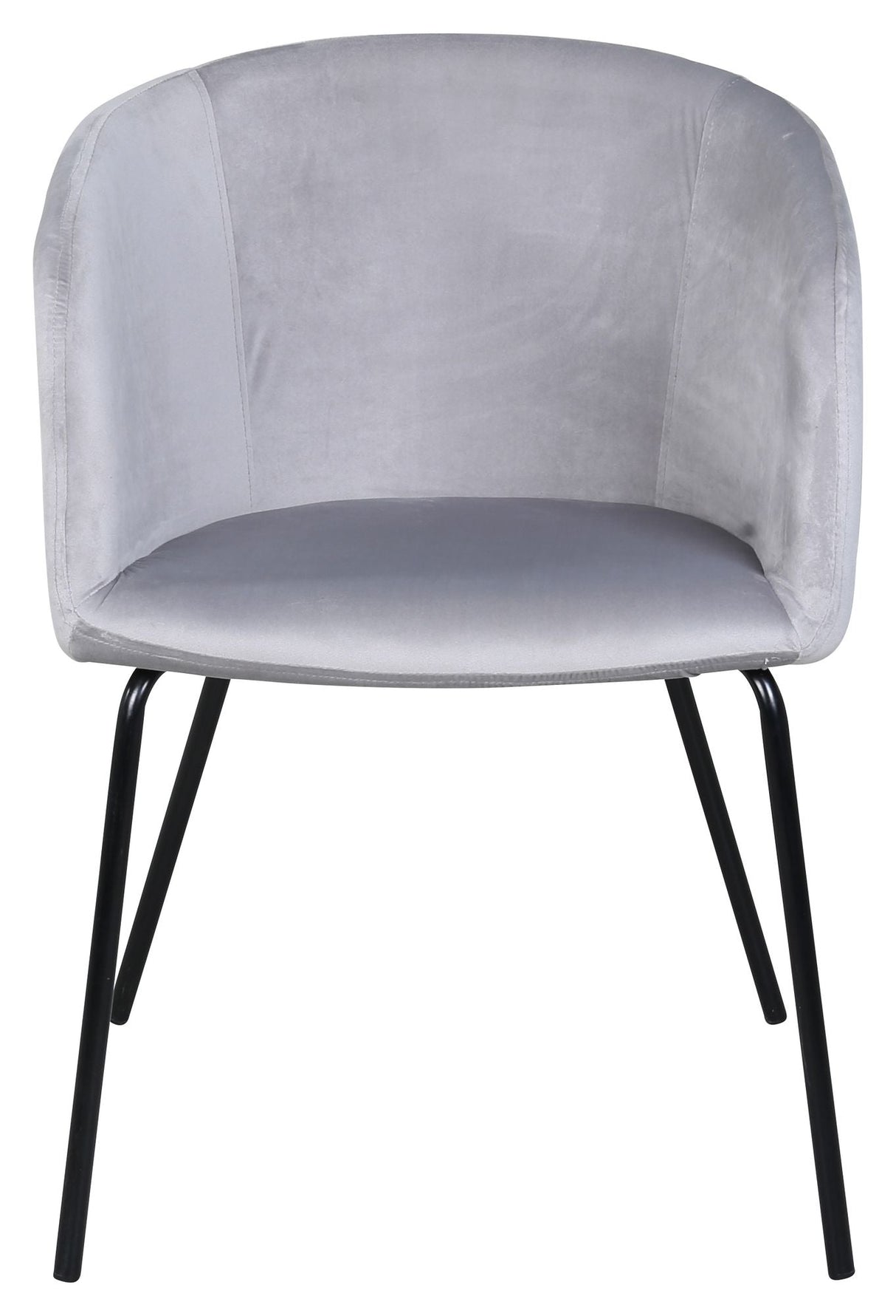 Berit Dining Chair, Gray Velvet/Black