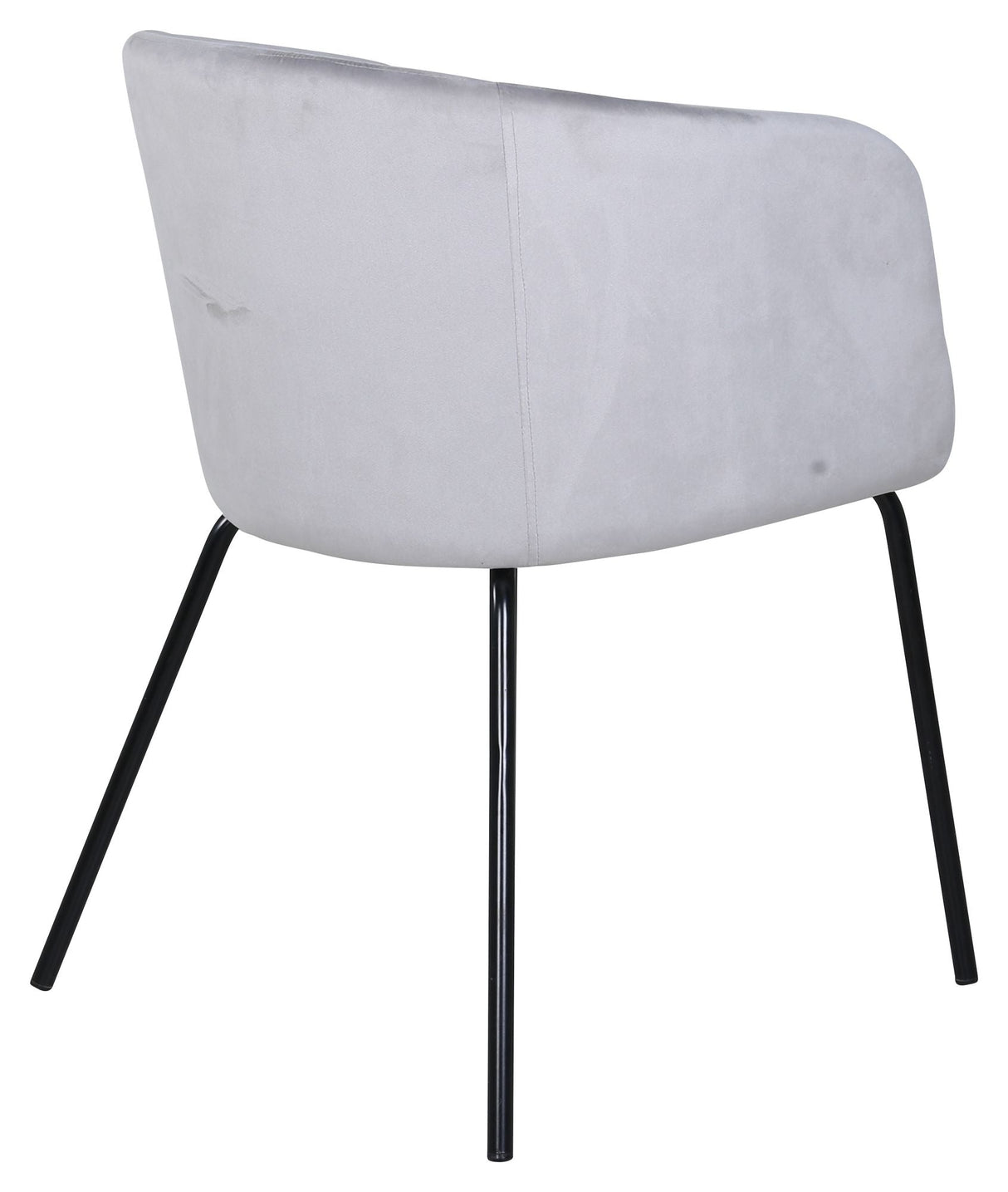 Berit Dining Chair, Gray Velvet/Black