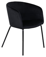 Berit Dining Chair, Black Velvet