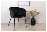 Berit Dining Chair, Black Velvet