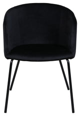 Berit Dining Chair, Black Velvet