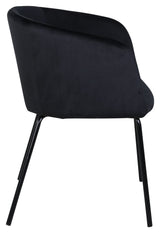 Berit Dining Chair, Black Velvet