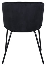 Berit Dining Chair, Black Velvet