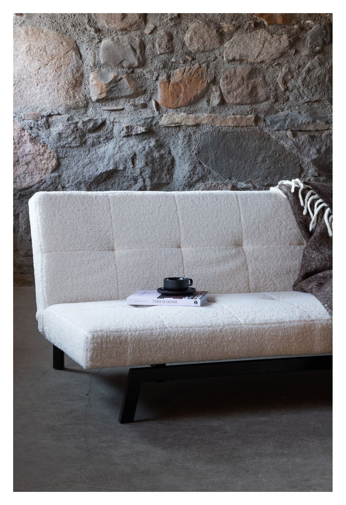 Bodil Sofa bed - White Teddy