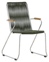 Bois Garden Chair, Silver/Green Rope