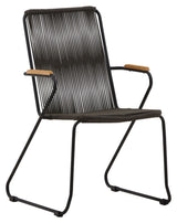 Bois Garden Chair, Black / Dark Gray Rope