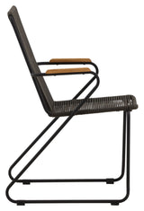 Bois Garden Chair, Black / Dark Gray Rope