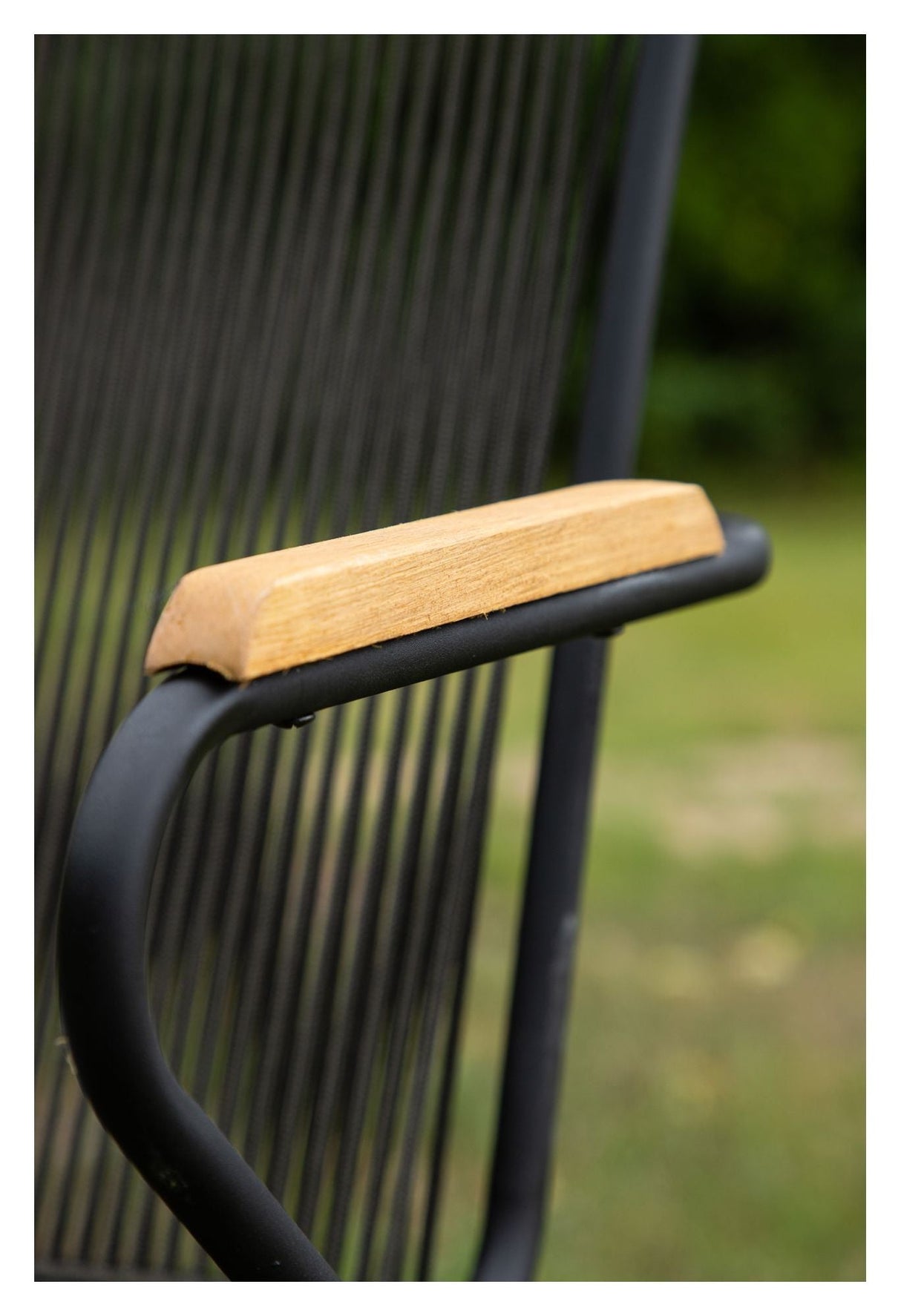 Bois Garden Chair, Black / Dark Gray Rope