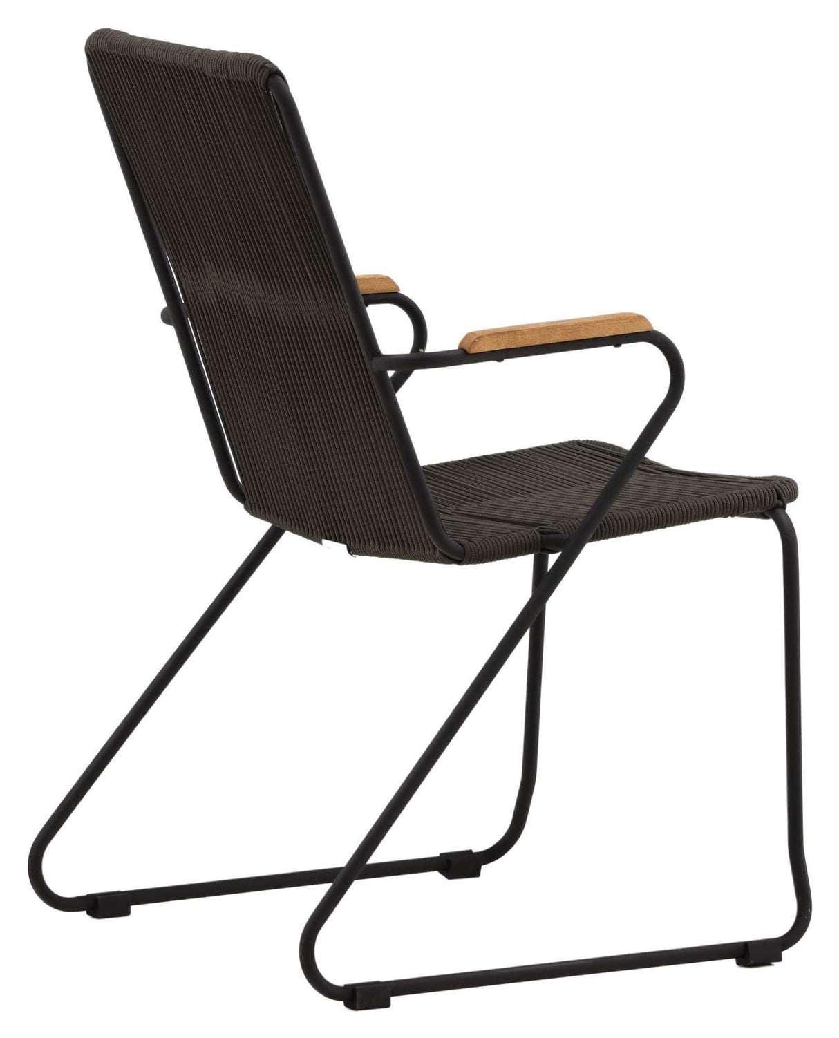 Bois Garden Chair, Black / Dark Gray Rope