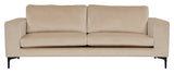 Bolero 3-pers. Sofa, Beige Velour with black legs