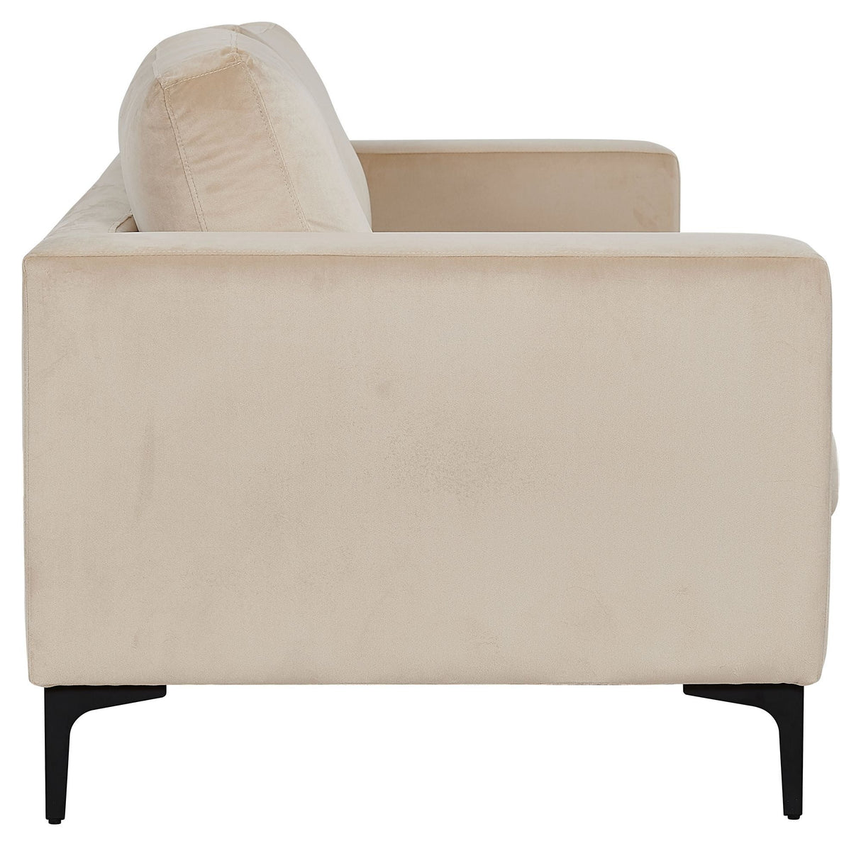 Bolero 3-pers. Sofa, Beige Velour with black legs