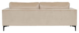 Bolero 3-pers. Sofa, Beige Velour with black legs