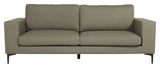 Bolero 3-pers. Sofa, Dusty Green Fabric with black legs