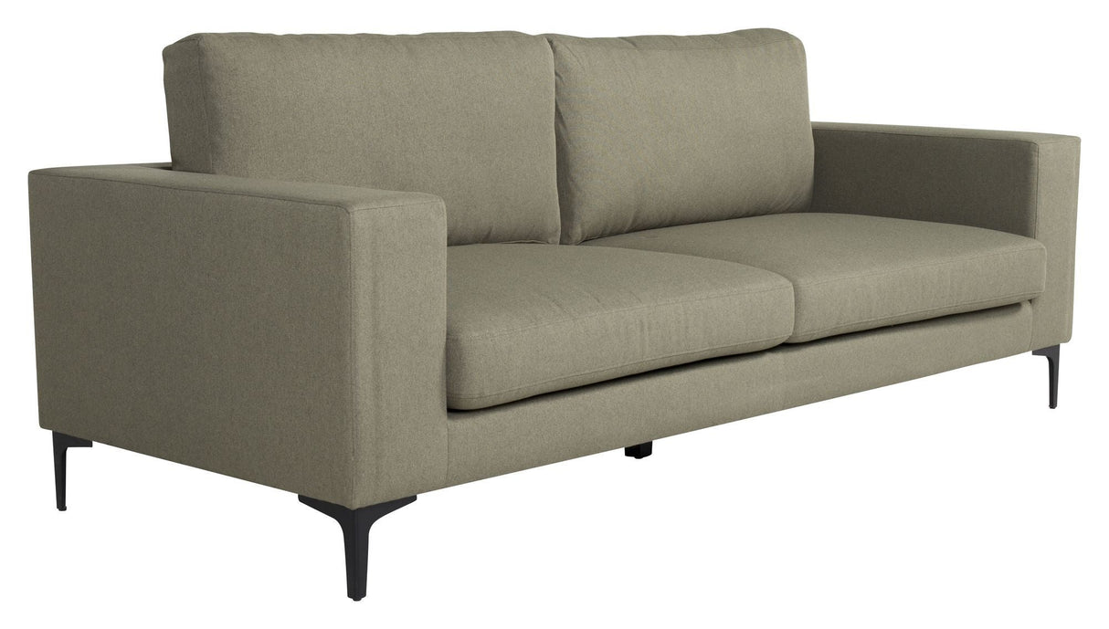 Bolero 3-pers. Sofa, Dusty Green Fabric with black legs