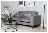 Bolero 3-pers. Sofa, Gray Fabric with black legs