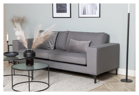 Bolero 3-pers. Sofa, Gray Fabric with black legs