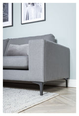 Bolero 3-pers. Sofa, Gray Fabric with black legs