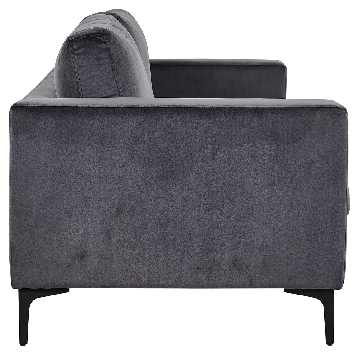 Bolero 3-pers. Sofa, Dark gray Velvet with black legs