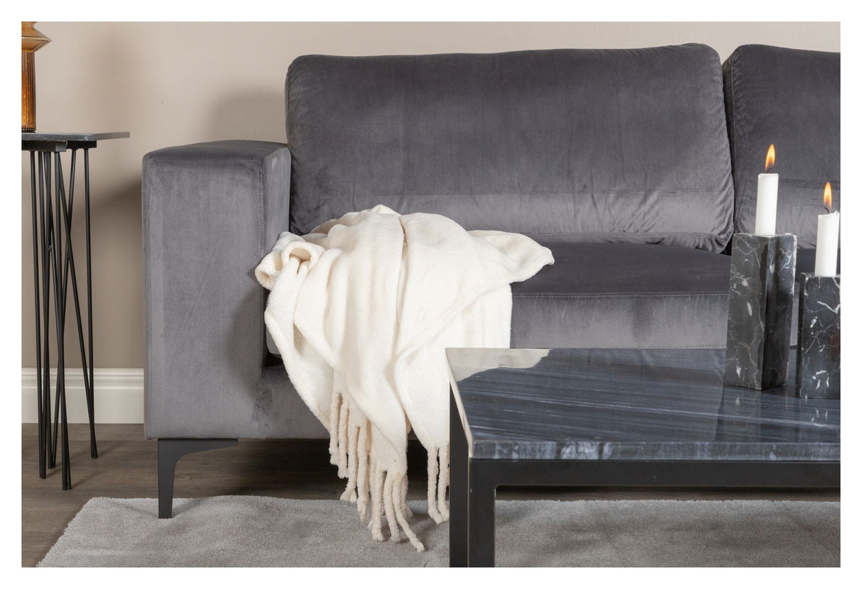 Bolero 3-pers. Sofa, Dark gray Velvet with black legs