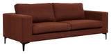 Bolero 3-pers. Sofa, Rusty Orange Fabric with black legs