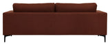 Bolero 3-pers. Sofa, Rusty Orange Fabric with black legs