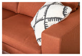 Bolero 3-pers. Sofa, Rusty Orange Fabric with black legs