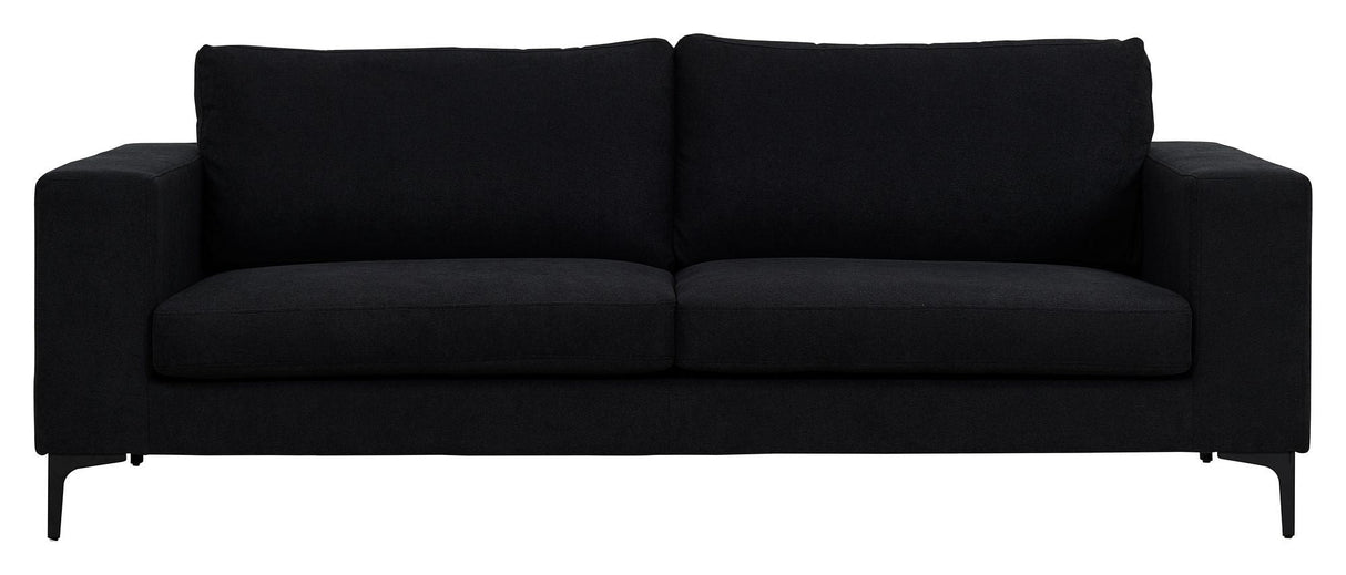 Bolero 3-pers. Sofa, Black Fabric with black legs