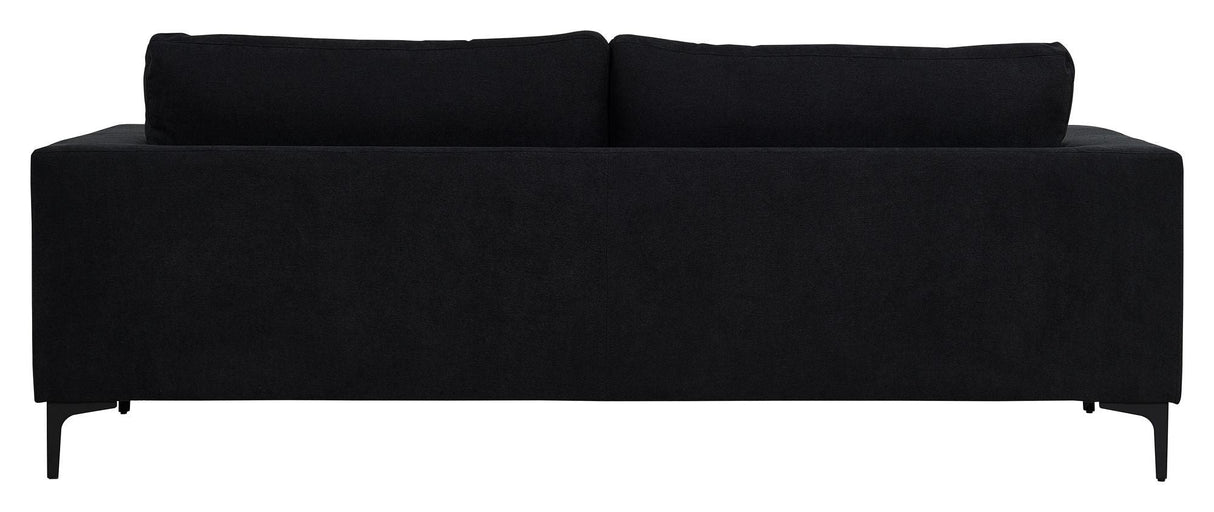 Bolero 3-pers. Sofa, Black Fabric with black legs