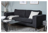 Bolero 3-pers. Sofa, Black Fabric with black legs