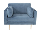 Boom Armchair, Blue Velvet