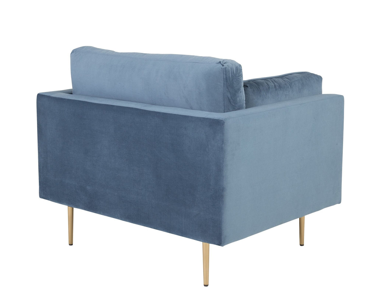 Boom Armchair, Blue Velvet