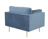 Boom Armchair, Blue Velvet