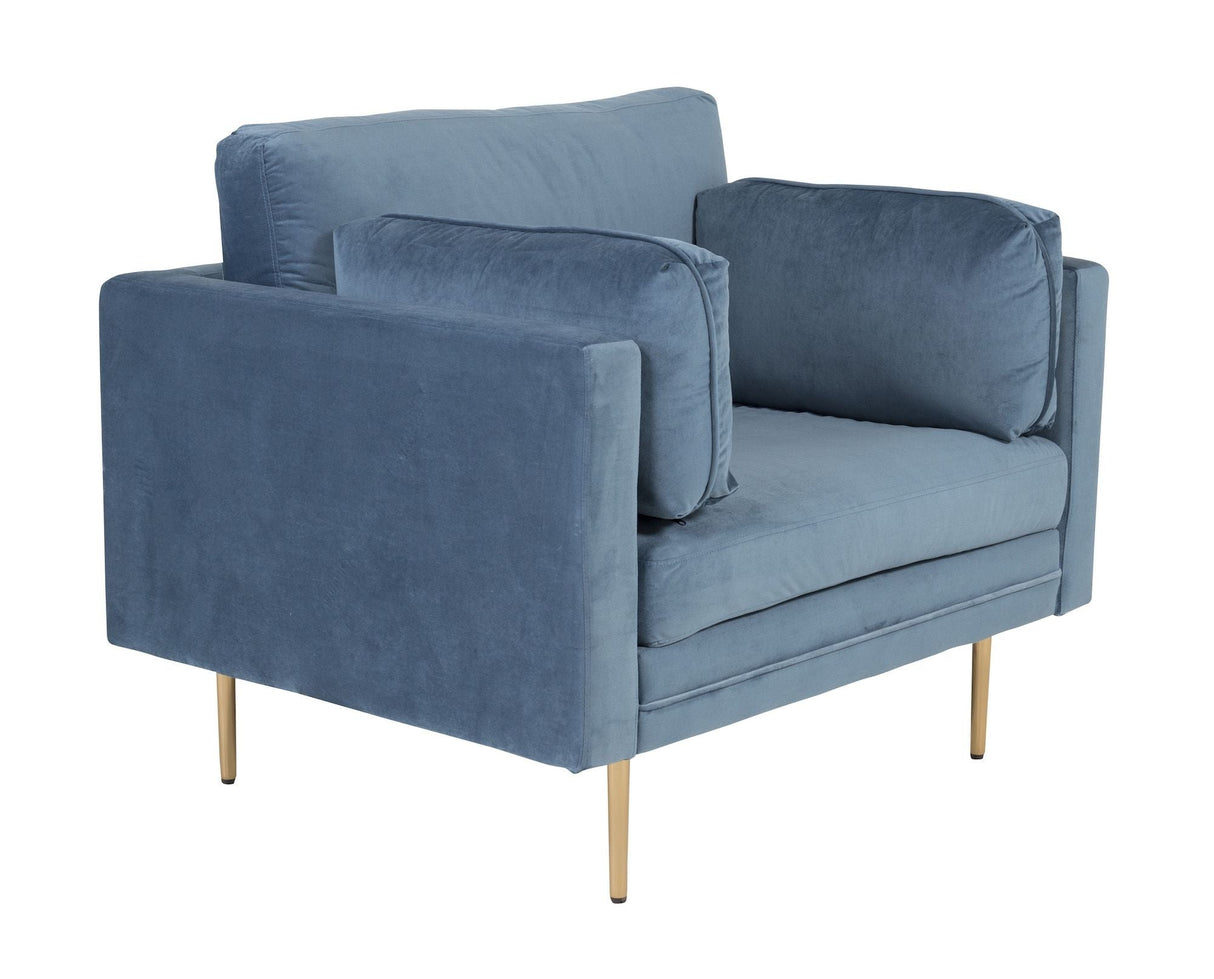 Boom Armchair, Blue Velvet