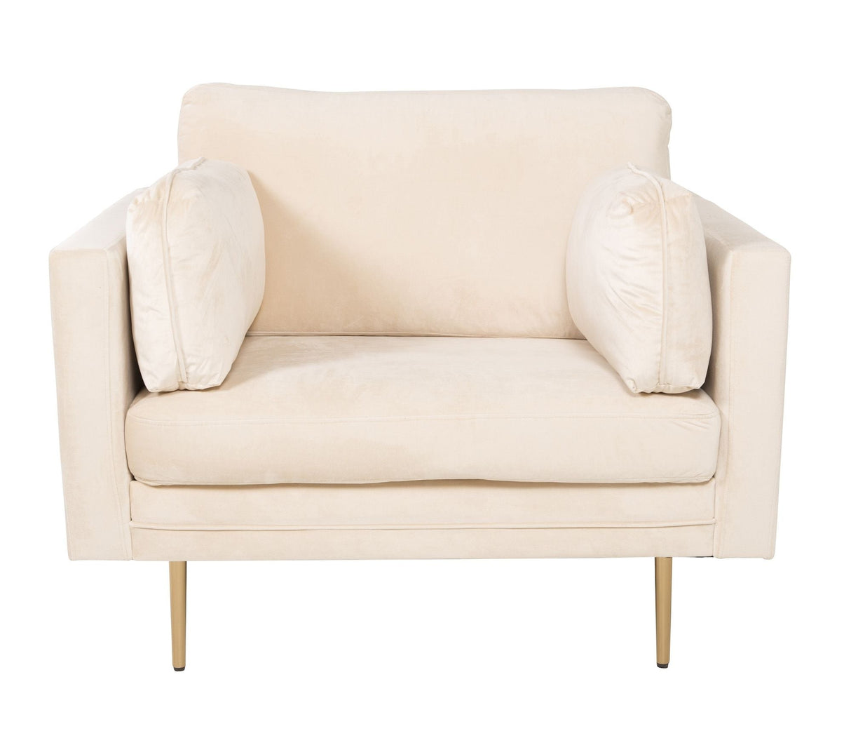 Boom armchair, cream velour