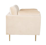 Boom armchair, cream velour