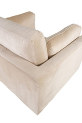 Boom armchair, cream velour