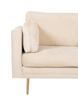 Boom armchair, cream velour