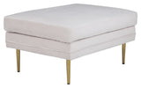 Boom Ottoman, Beige Velvet