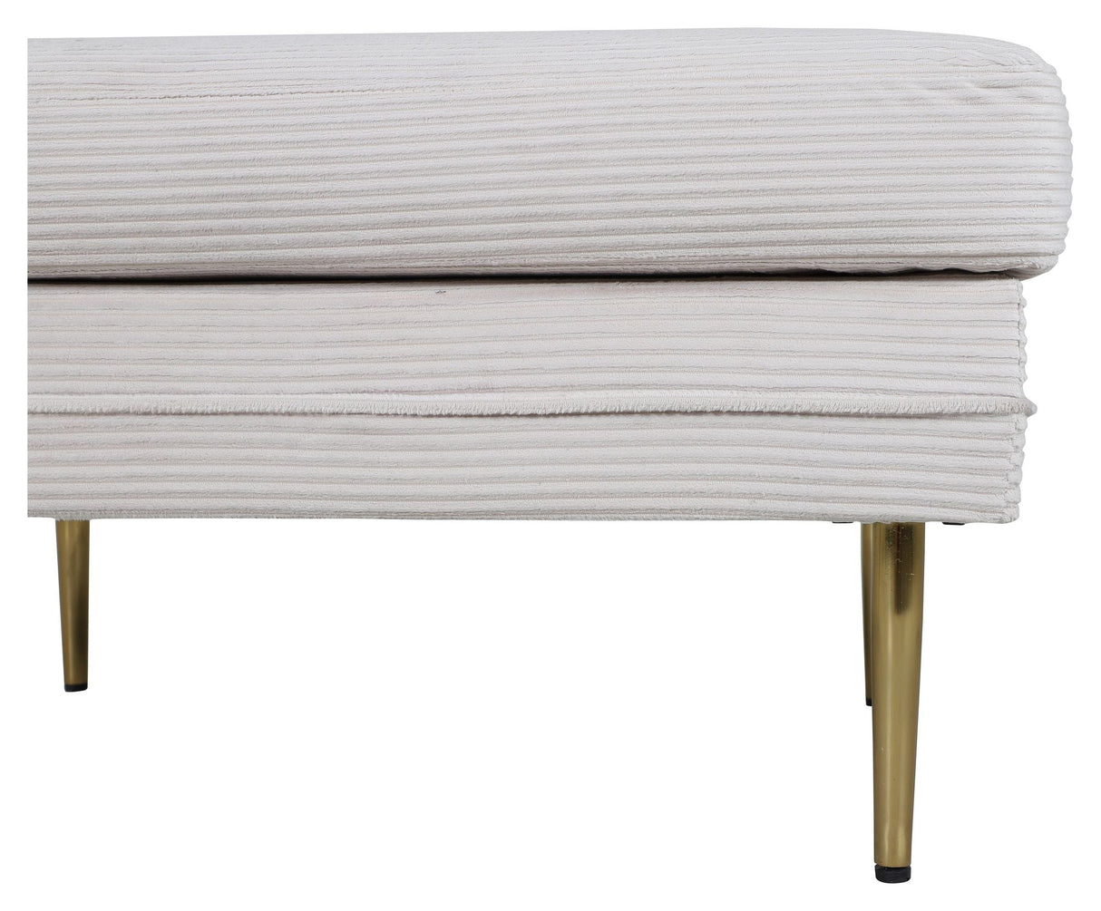 Boom Ottoman, Beige Velvet