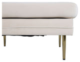 Boom Ottoman, Beige Velour