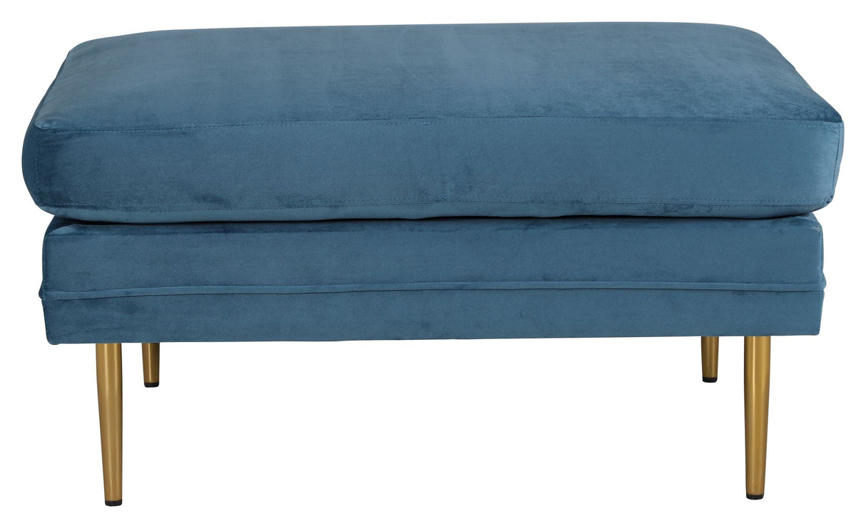 Boom Ottoman, Blue Velvet