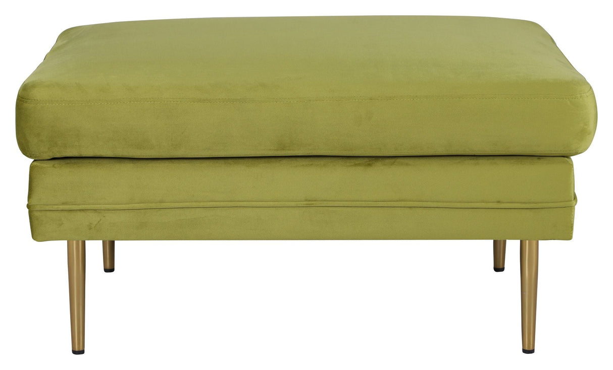 Boom Ottoman, Lime Velour