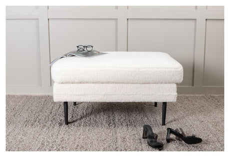 Boom Ottoman, Offwhite Teddy