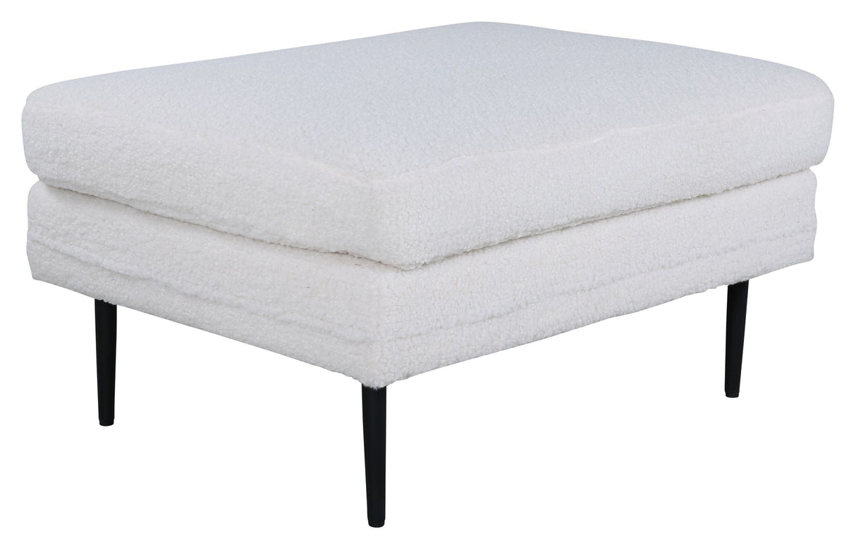 Boom Ottoman, Offwhite Teddy