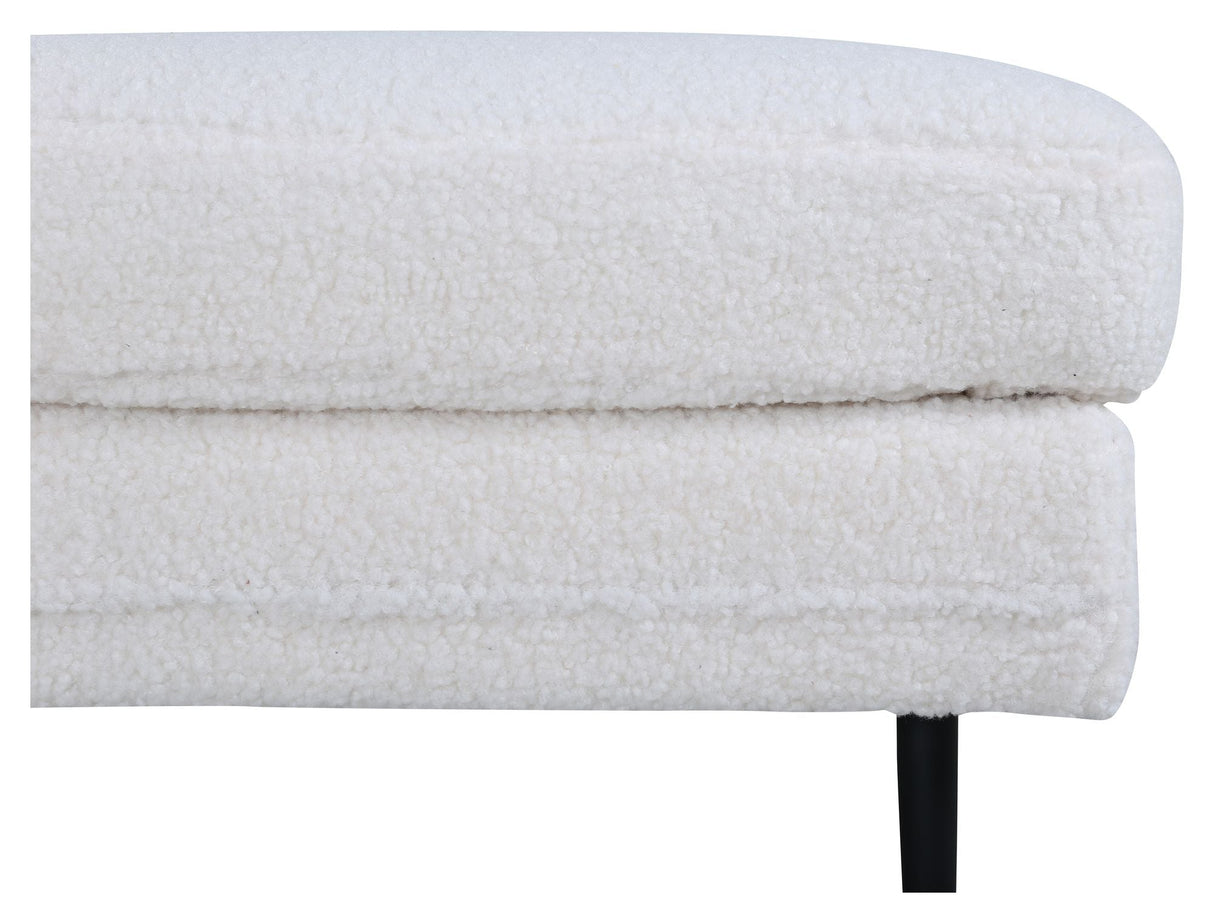 Boom Ottoman, Offwhite Teddy